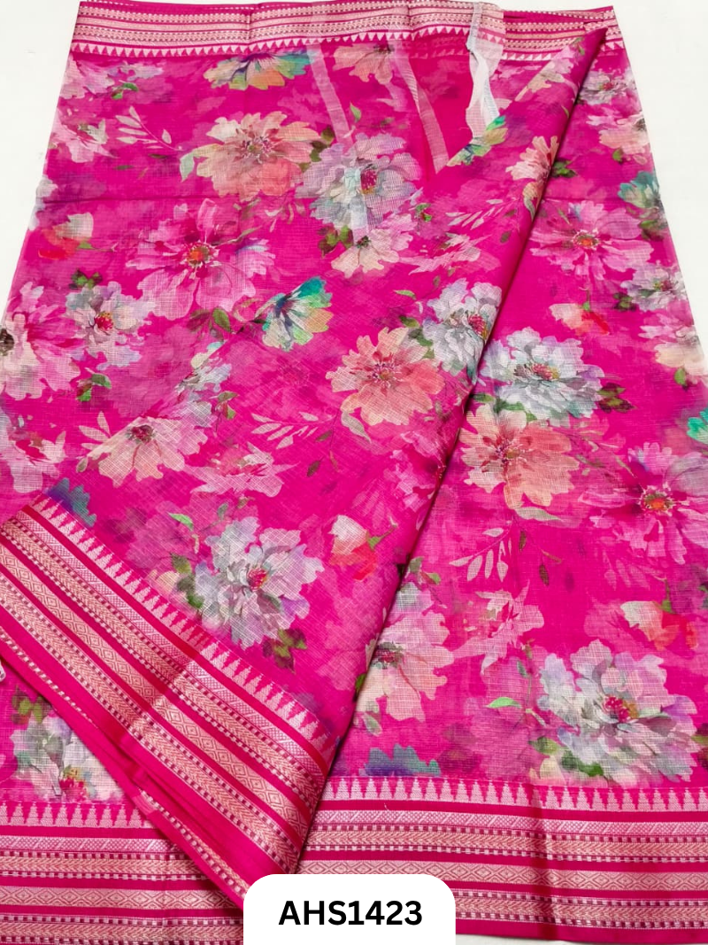 Pure Kota Cotton Digital Print Saree