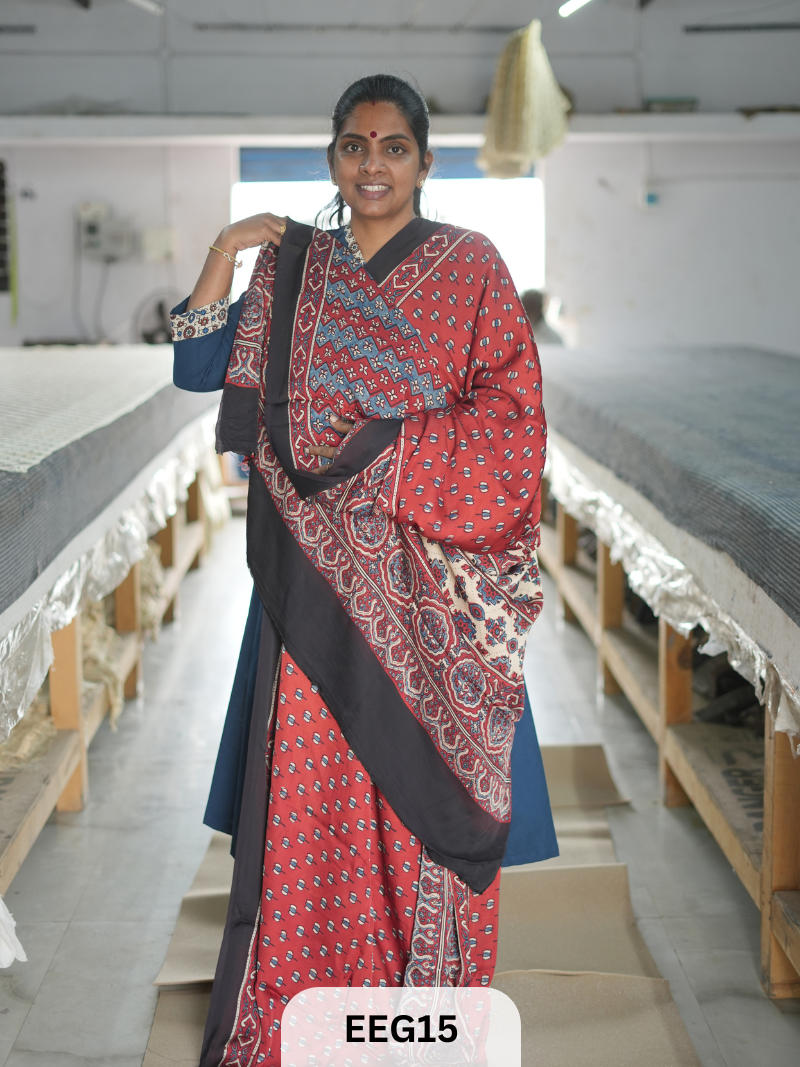 AJRAKH MODAL SAREE