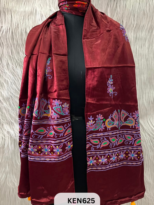 MUSHRU HAND AARI WORK STOLE