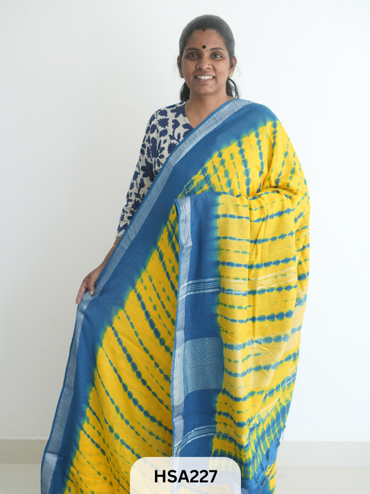 LENIN COTTON HANDBLOCK PRINTED SAREE
