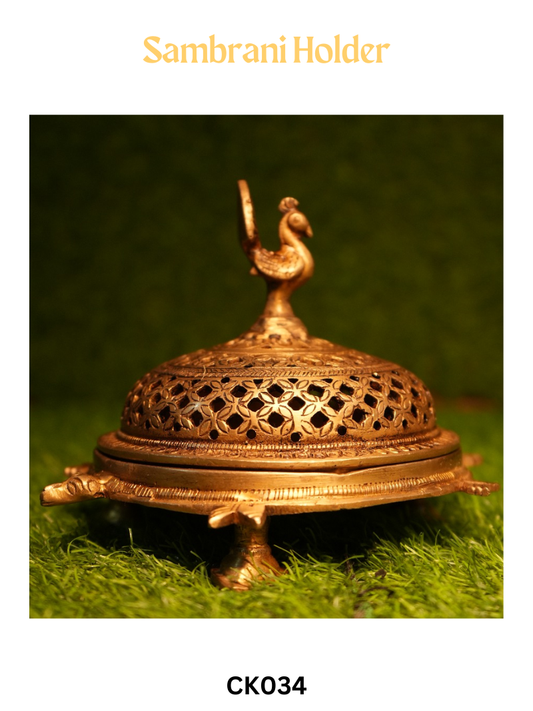 Brass Loban Burner - Sambrani Dhoop