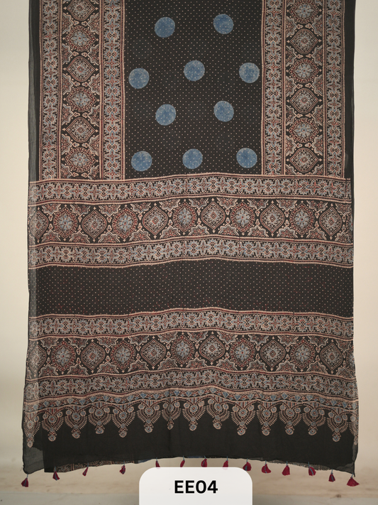 CHINON CHIFFON AJRAKH HANDBLOCK