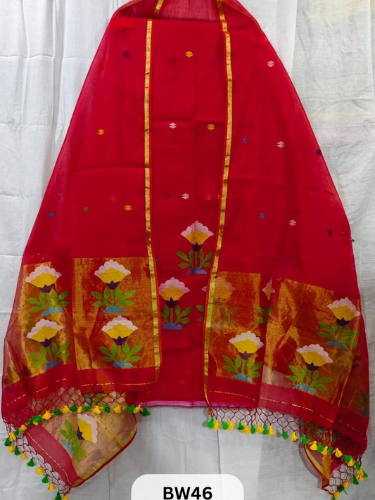 MUSLIN JAMDANI PAITHANI TOP DUPATTA