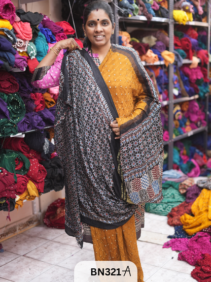 MODAL GAJI - AJRAKH BANDHINI SAREE