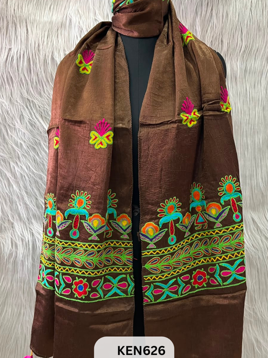 MUSHRU HAND AARI WORK STOLE