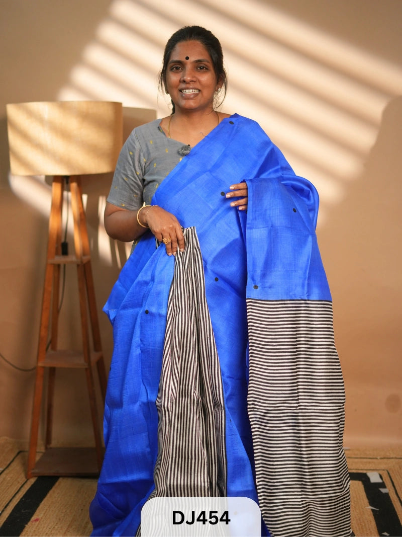 MURSHIDABAD SILK SAREE HAND PAINTED