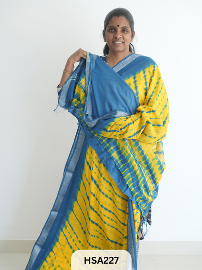 LENIN COTTON HANDBLOCK PRINTED SAREE
