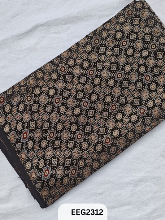 MASHRU AJRAKH FABRIC  PRINT-1 MTR