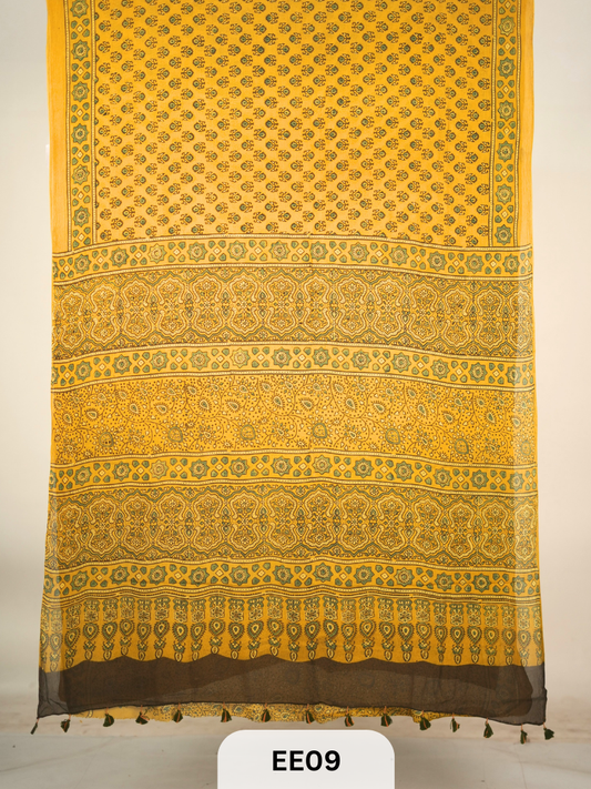 CHINON CHIFFON AJRAKH HANDBLOCK