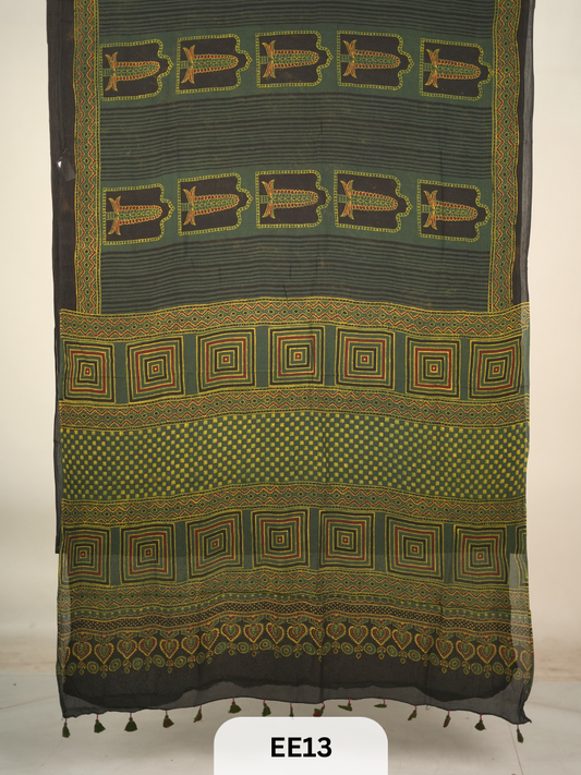 CHINON CHIFFON AJRAKH HANDBLOCK