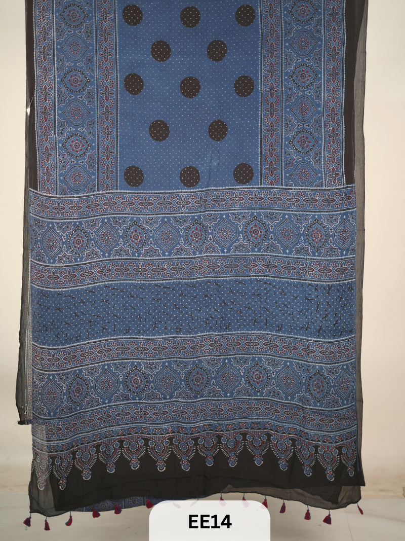 CHINON CHIFFON AJRAKH HANDBLOCK