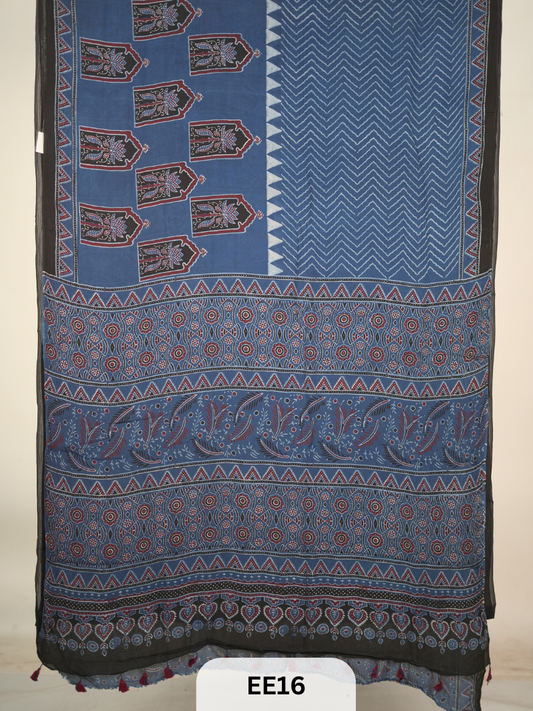 CHINON CHIFFON AJRAKH HANDBLOCK