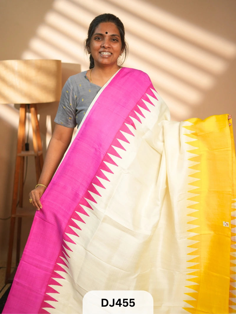 MURSHIDABAD SILK SAREE HAND PAINTED