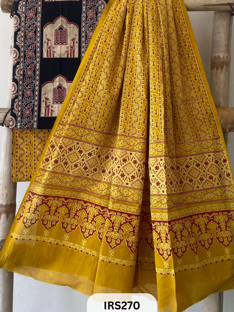 PURE COTTON FABRIC WITH AJRAKH PRINT DESIGNER SALWAR SUIT WPRIITH AJRAKH NT BOTTOM
