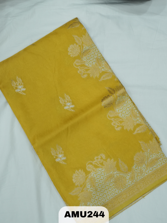 BANARAS RUSSIAN SILK SAREE WITH PRINTED