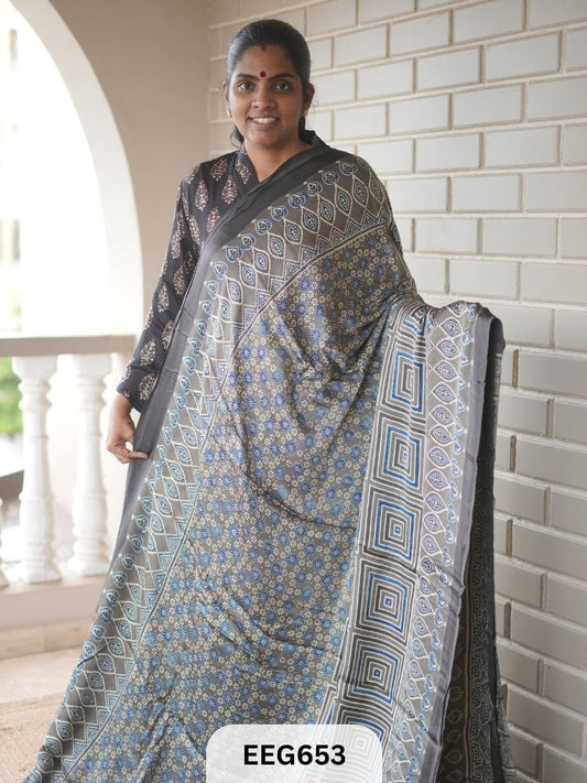 AJRAKH MODAL SAREE - JACKPOT