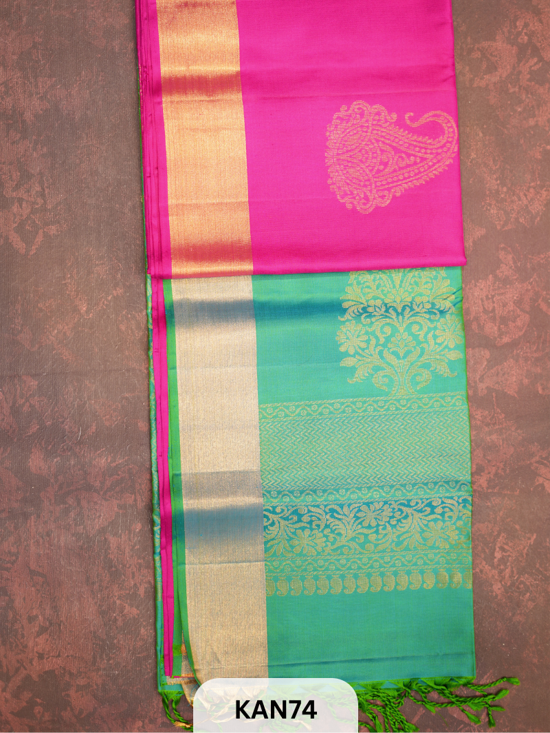 KANCHIPURAM HANDLOOM PURE SOFT SILK