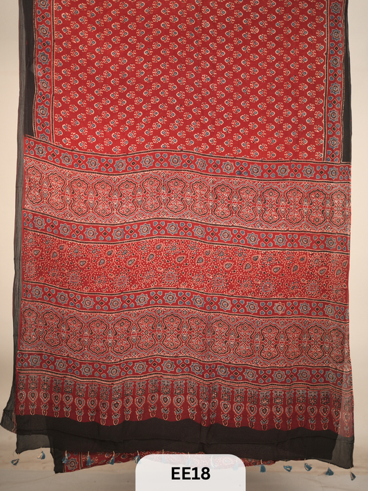 CHINON CHIFFON AJRAKH HANDBLOCK