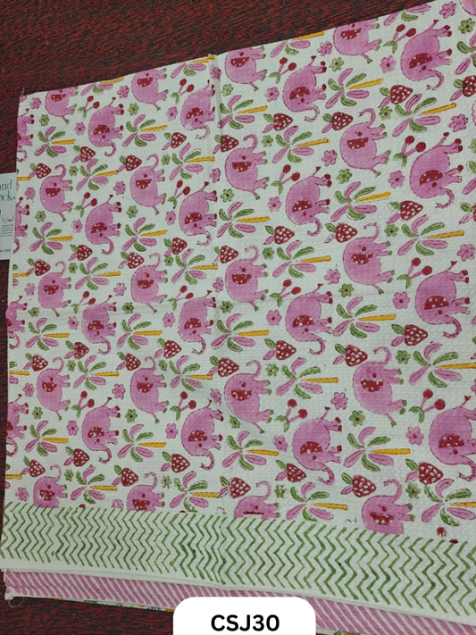 Jaipur Handblock Print Cotton Kids Towel-30/60