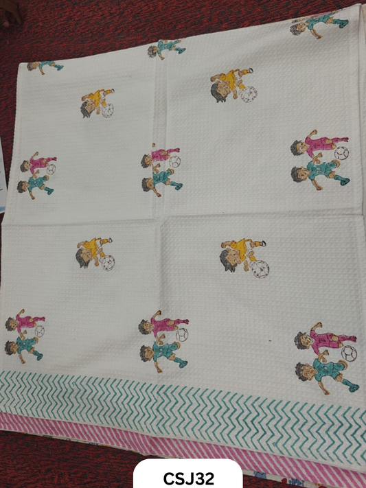 Jaipur Handblock Print Cotton Kids Towel-30/60
