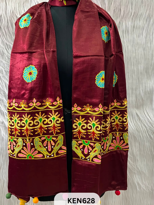 MUSHRU HAND AARI WORK STOLE