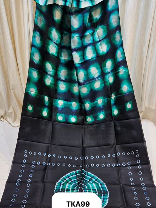 Pure Bishnupuri Silk - Shibori work saree