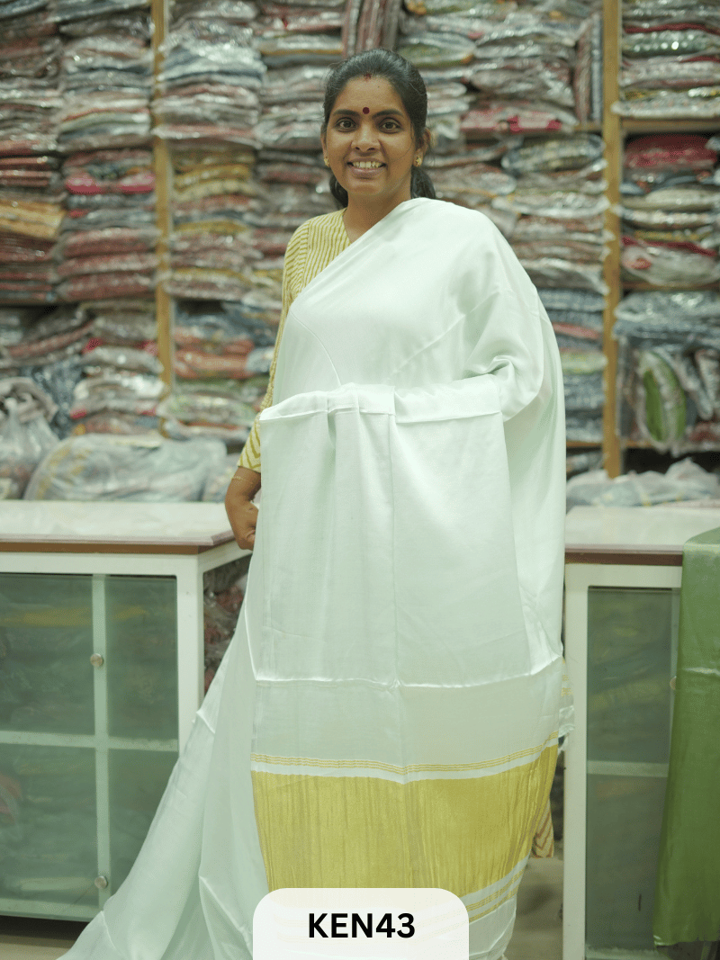 PLAIN MODAL SILK SAREE WITH LAGDI PATTA