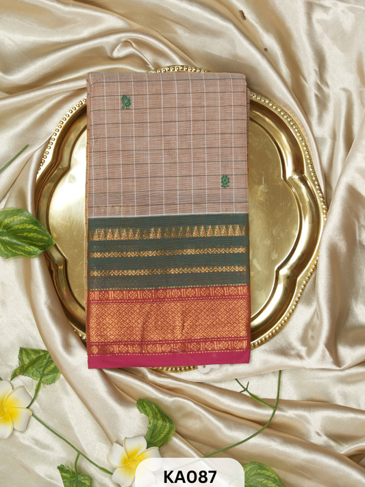 Chettinad cotton checked Saree Story with Shanmuga Priya