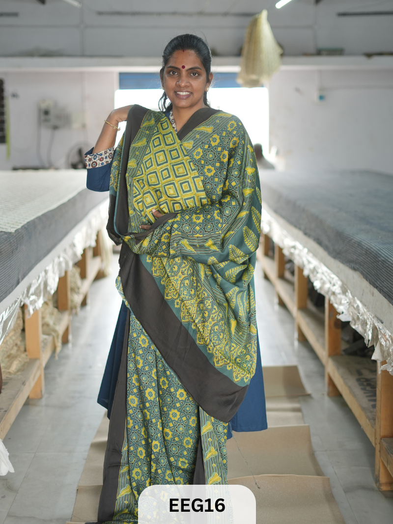 AJRAKH MODAL SAREE