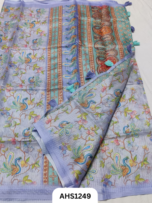 Soft Silk Kota Digital Print Saree With Blouse
