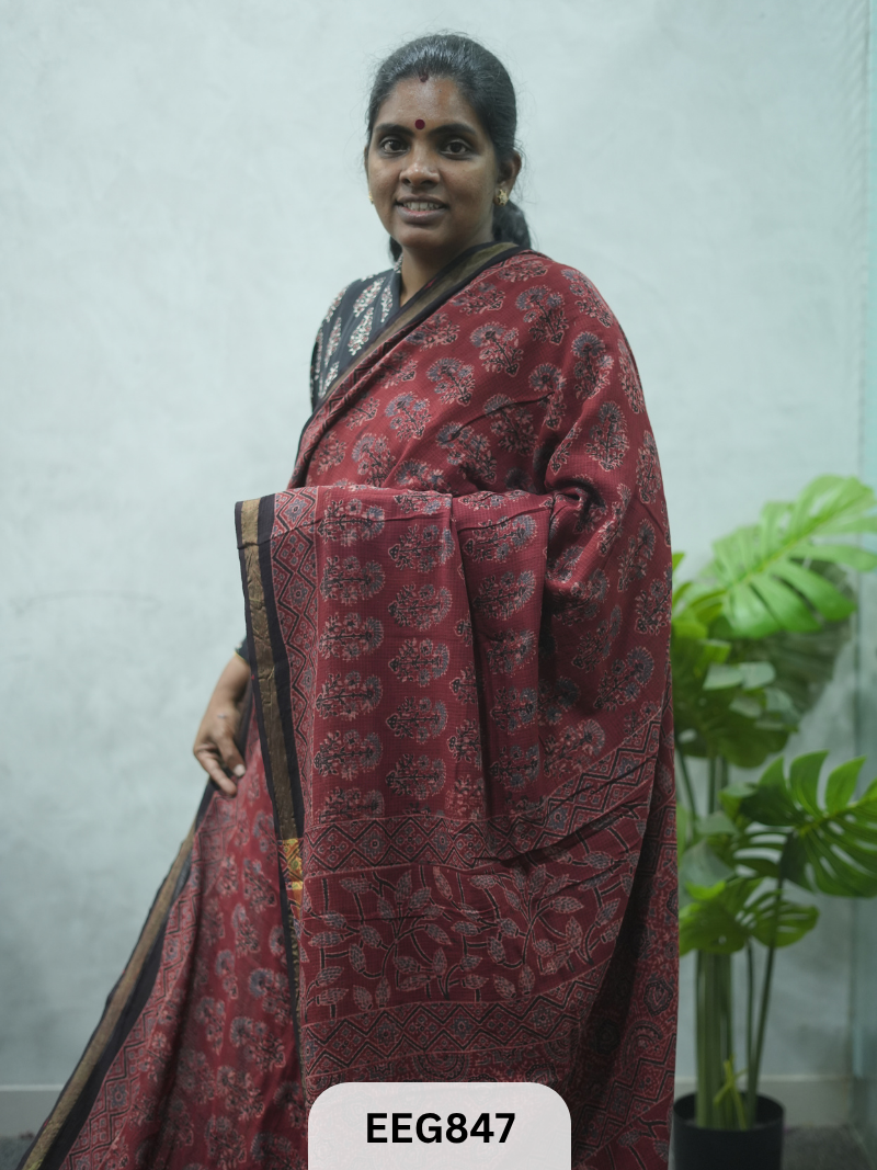 KOTA DORIA AJRAKH SAREE