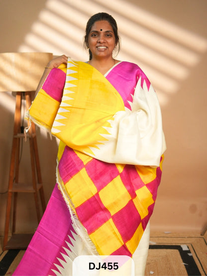 MURSHIDABAD SILK SAREE HAND PAINTED
