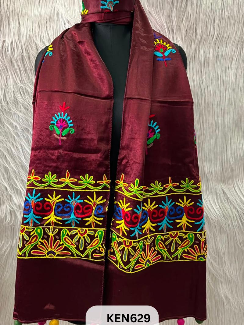 MUSHRU HAND AARI WORK STOLE