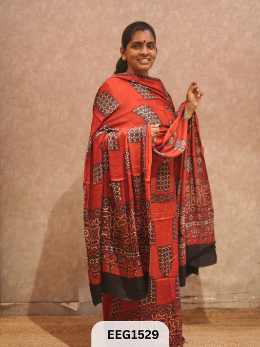AJRAKH MODAL 2  PCS-UNSTITCHED