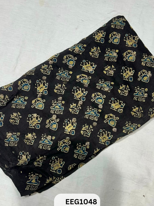 DOLA SILK AJRAKH FABRIC-1MTR