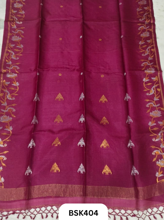 Pure Gicha By Gicha Tussar Silk with Jamdani weave