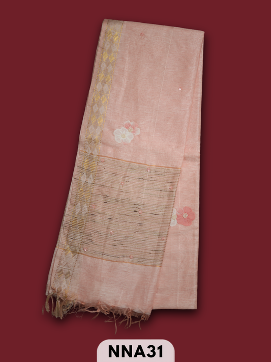 PURE TUSSAR DESIGNER PIECE SAREE