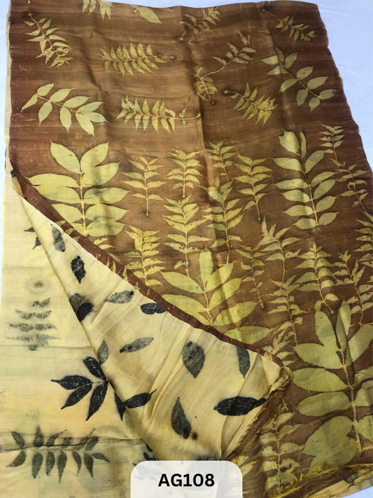 BISHNUPUR PURE SILK| ECO PRINT SAREE
