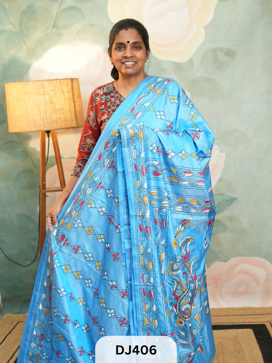 Handkantha - Semi Mushribad Silk