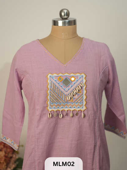 DENIM LINEN COTTON 2 PCS SET