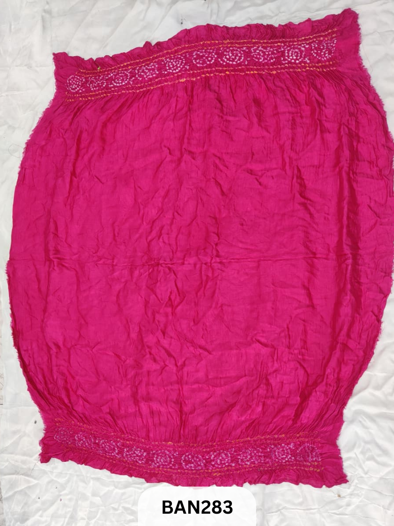 SEMI GAJI  BHANDHEJ BLOUSE-1 MTR