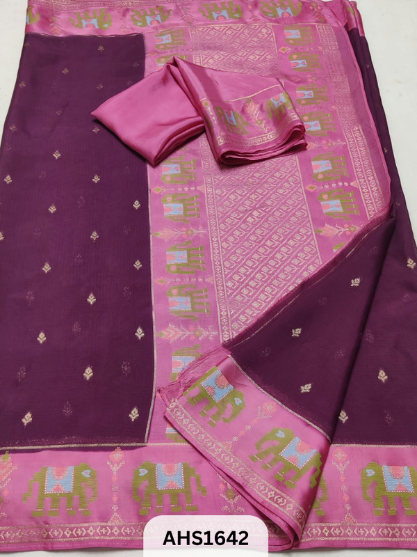 Pure Kota Manipuri Silk Weaving Saree With Blouse