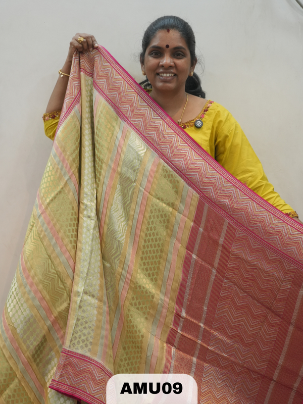 VISCOSE SATIN SAREE WITH BORDER