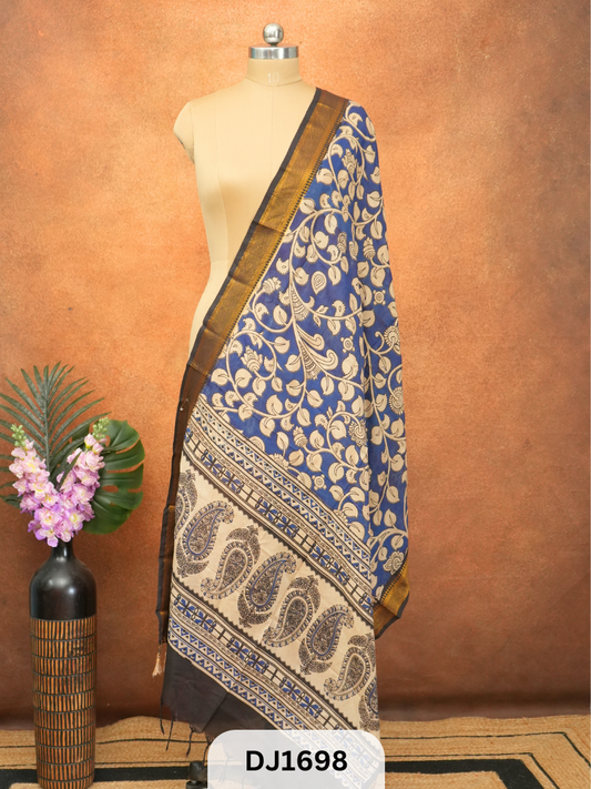 KALAMKARI CHENNURI SILK DUPPATTA
