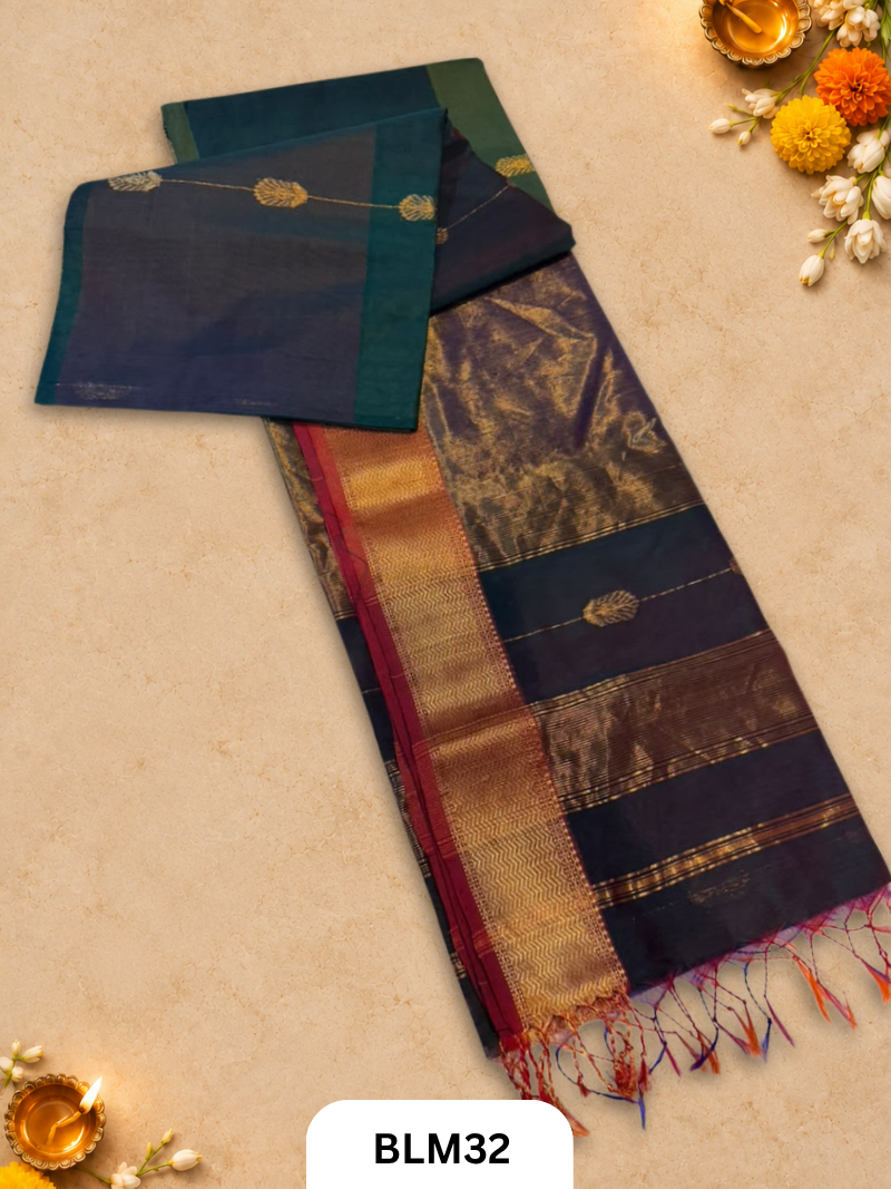 Maheshwari Gajlakshmi buta sarees