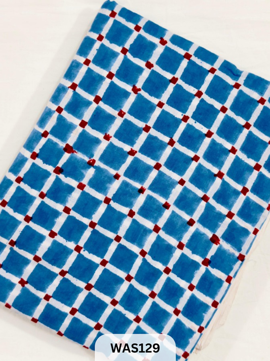 JAIPUR PURE HANDBLOCK RUNNING FABRIC - 1MTR