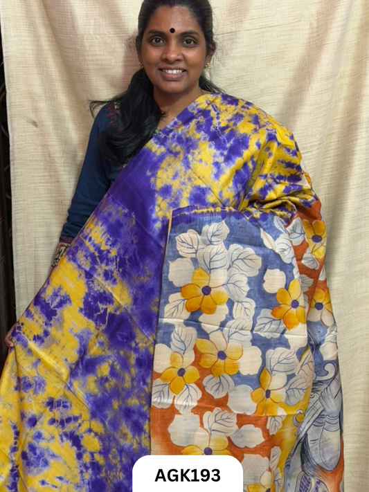 Gaachi by Nethi Tassar – Hand Block & Screen Print Saree with Blouse Piece