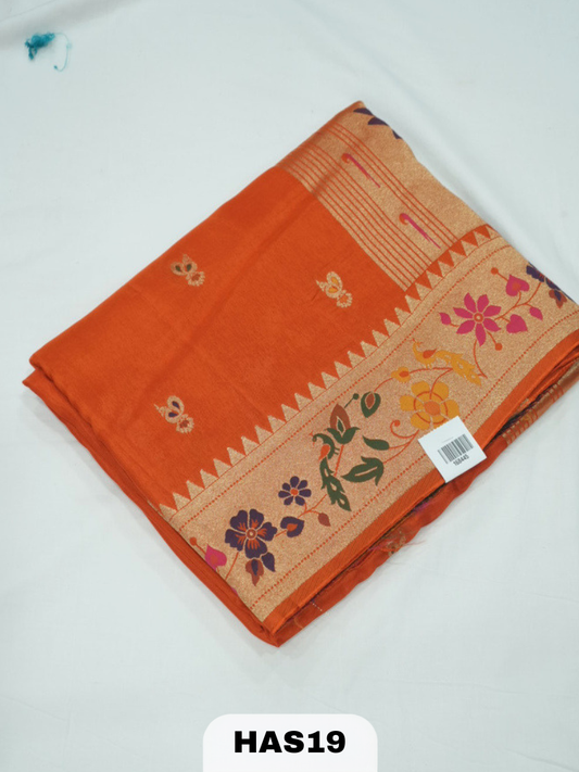 BANARAS DOLA SAREE WITH BORDER