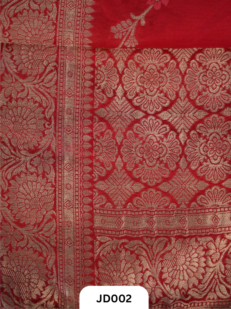 Semi Matka With Meenakari Work Saree