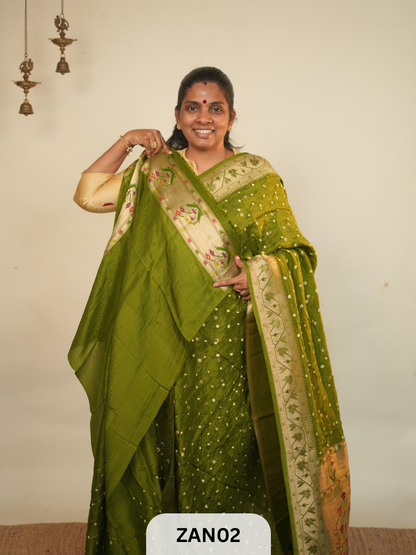 BANARASI BANDHINI WITH PAITHANI BORDER SAREE